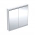 Geberit One ComfortLight szafka 90 cm z lustrem 2 drzwi podtynkowa biała 505.803.00.2