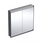 Geberit One ComfortLight szafka 90 cm z lustrem 2 drzwi podtynkowa czarny mat 505.803.00.7