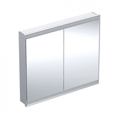 Geberit One ComfortLight szafka 105 cm z lustrem 2 drzwi podtynkowa aluminium anodyzowane 505.804.00.1