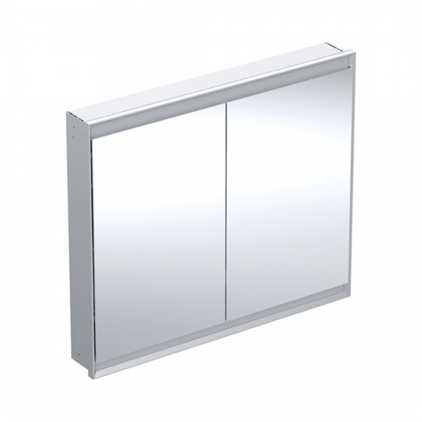 Geberit One ComfortLight szafka 105 cm z lustrem 2 drzwi podtynkowa aluminium anodyzowane 505.804.00.1
