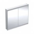 Geberit One ComfortLight szafka 105 cm z lustrem 2 drzwi podtynkowa aluminium anodyzowane 505.804.00.1