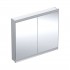 Geberit One ComfortLight szafka 105 cm z lustrem 2 drzwi podtynkowa aluminium anodyzowane 505.804.00.1