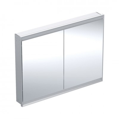 Geberit One ComfortLight szafka 120 cm z lustrem 2 drzwi podtynkowa aluminium anodyzowane 505.805.00.1