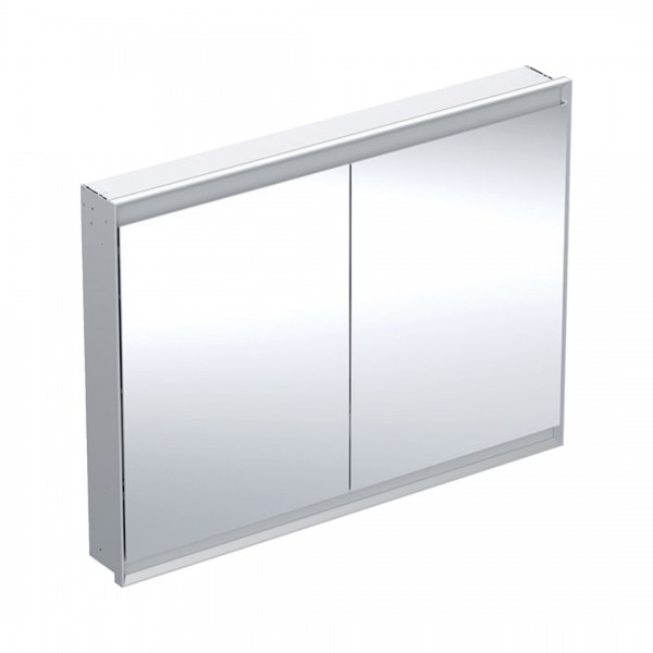 Geberit One ComfortLight szafka 120 cm z lustrem 2 drzwi podtynkowa aluminium anodyzowane 505.805.00.1