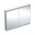 Geberit One ComfortLight szafka 120 cm z lustrem 2 drzwi podtynkowa aluminium anodyzowane 505.805.00.1