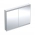 Geberit One ComfortLight szafka 120 cm z lustrem 2 drzwi podtynkowa aluminium anodyzowane 505.805.00.1