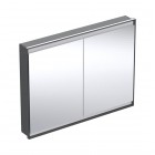 Geberit One ComfortLight szafka 120 cm z lustrem 2 drzwi podtynkowa czarny mat 505.805.00.7