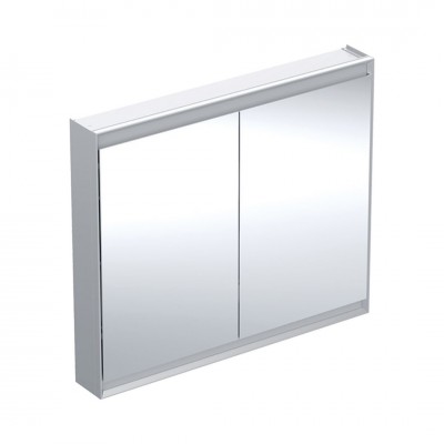 Geberit One ComfortLight szafka 105 cm z lustrem 2 drzwi wisząca aluminium anodyzowane 505.814.00.1