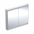 Geberit One ComfortLight szafka 105 cm z lustrem 2 drzwi wisząca aluminium anodyzowane 505.814.00.1