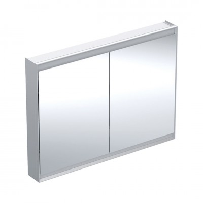 Geberit One ComfortLight szafka 120 cm z lustrem 2 drzwi wisząca aluminium anodyzowane 505.815.00.1