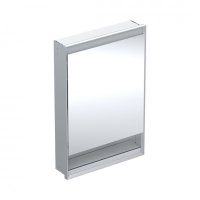 Geberit One ComfortLight szafka 60 cm z lustrem i wnęką 1 drzwi podtynkowa zawiasy po lewej aluminium anodyzowane 505.820.00.1