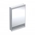 Geberit One ComfortLight szafka 60 cm z lustrem i wnęką 1 drzwi podtynkowa zawiasy po lewej aluminium anodyzowane 505.820.00.1
