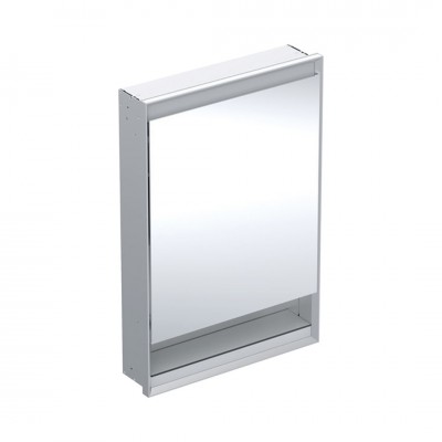 Geberit One ComfortLight szafka 60 cm z lustrem i wnęką 1 drzwi podtynkowa zawiasy po prawej aluminium anodyzowane 505.821.00.1