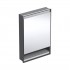 Geberit One ComfortLight szafka 60 cm z lustrem i wnęką 1 drzwi podtynkowa zawiasy po lewej czarny mat 505.820.00.7