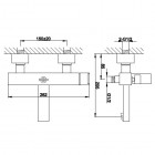 Kohlman Excelent bateria wannowa ścienna