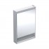 Geberit One ComfortLight szafka 60 cm z lustrem i wnęką 1 drzwi wisząca zawiasy po prawej aluminium anodyzowane 505.831.00.1