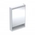 Geberit One ComfortLight szafka 60 cm z lustrem i wnęką 1 drzwi wisząca zawiasy po lewej biała 505.830.00.2