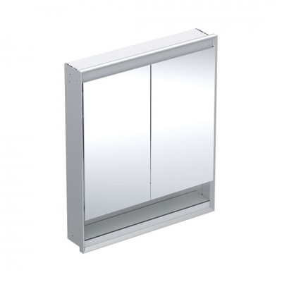 Geberit One ComfortLight szafka 75 cm z lustrem i wnęką 2 drzwi wisząca aluminium anodyzowane 505.822.00.1