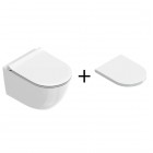 Catalano Sfera miska WC wisząca Silentech z deską WC wolnoopadającą biała 0511700001+9056160000+0551150001