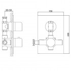 Kohlman Excelent bateria prysznicowa podtynkowa termostatyczna 1 wyjście
