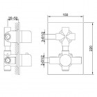 Kohlman Excelent bateria prysznicowa podtynkowa termostatyczna 2 wyjścia