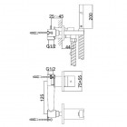 Kohlman Axis bateria bidetowa podtynkowa do bidetu lub WC QW135N