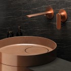 Vedo Aletta bateria umywalkowa podtynkowa wylewka 19,5 cm z korkiem klik klak miedź szczotkowana VBA5012/C/SM