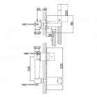 Kohlman Axis bateria bidetowa podtynkowa do bidetu lub WC QW138N