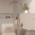 Vedo Aletta zestaw prysznicowy podtynkowy III deszczownica 25 cm miedź szczotkowana VBA5223/25/SM