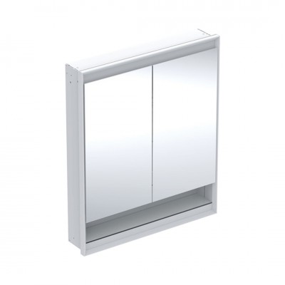 Geberit One ComfortLight szafka 75 cm z lustrem i wnęką 2 drzwi wisząca biała 505.822.00.2