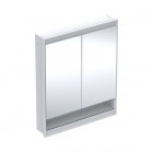 Geberit One ComfortLight szafka 75 cm z lustrem i wnęką 2 drzwi wisząca biała 505.822.00.2