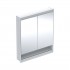 Geberit One ComfortLight szafka 75 cm z lustrem i wnęką 2 drzwi wisząca biała 505.822.00.2