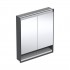 Geberit One ComfortLight szafka 75 cm z lustrem i wnęką 2 drzwi wisząca czarny mat 505.822.00.7