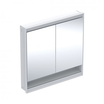 Geberit One ComfortLight szafka 90 cm z lustrem i wnęką 2 drzwi podtynkowa biała 505.823.00.2