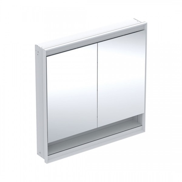 Geberit One ComfortLight szafka 90 cm z lustrem i wnęką 2 drzwi podtynkowa biała 505.823.00.2