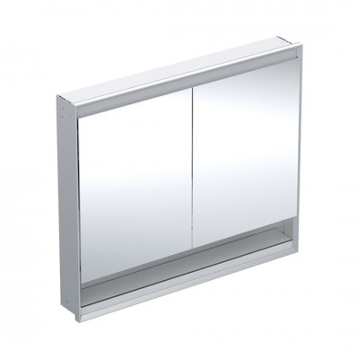 Geberit One ComfortLight szafka 105 cm z lustrem i wnęką 2 drzwi podtynkowa aluminium anodyzowane 505.824.00.1