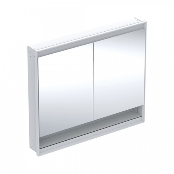 Geberit One ComfortLight szafka 105 cm z lustrem i wnęką 2 drzwi podtynkowa biała 505.824.00.2