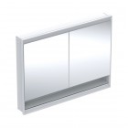 Geberit One ComfortLight szafka 120 cm z lustrem i wnęką 2 drzwi podtynkowa biała 505.825.00.2