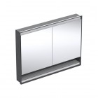 Geberit One ComfortLight szafka 120 cm z lustrem i wnęką 2 drzwi podtynkowa czarny mat 505.825.00.7