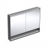 Geberit One ComfortLight szafka 120 cm z lustrem i wnęką 2 drzwi podtynkowa czarny mat 505.825.00.7