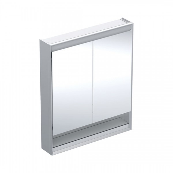 Geberit One ComfortLight szafka 75 cm z lustrem i wnęką 2 drzwi wisząca aluminium anodyzowane 505.832.00.1