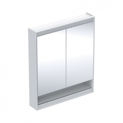 Geberit One ComfortLight szafka 75 cm z lustrem i wnęką 2 drzwi wisząca biała 505.832.00.2