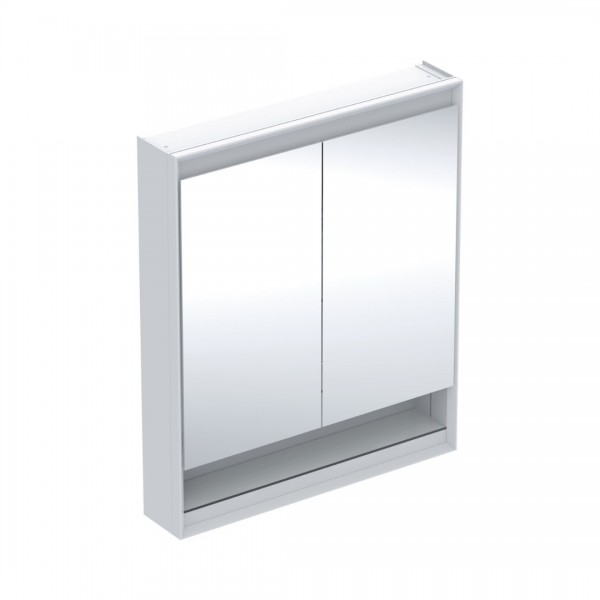 Geberit One ComfortLight szafka 75 cm z lustrem i wnęką 2 drzwi wisząca biała 505.832.00.2