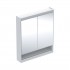 Geberit One ComfortLight szafka 75 cm z lustrem i wnęką 2 drzwi wisząca biała 505.832.00.2