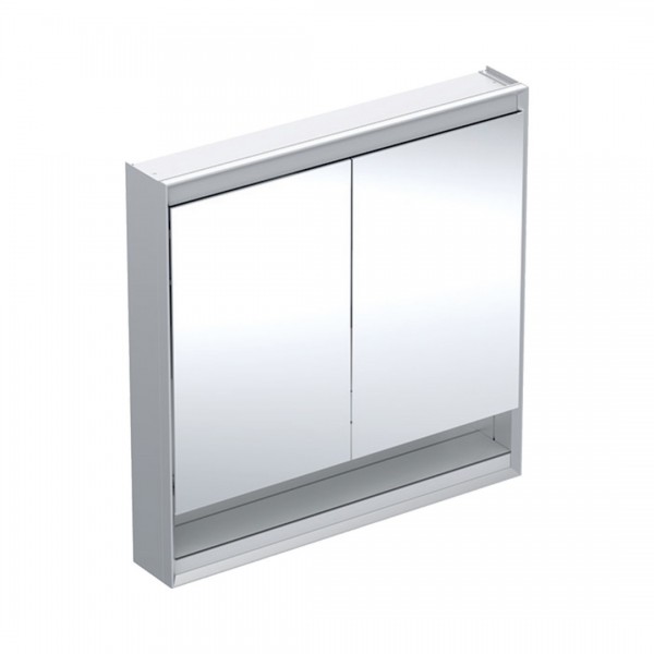 Geberit One ComfortLight szafka 90 cm z lustrem i wnęką 2 drzwi wisząca aluminium anodyzowane 505.833.00.1