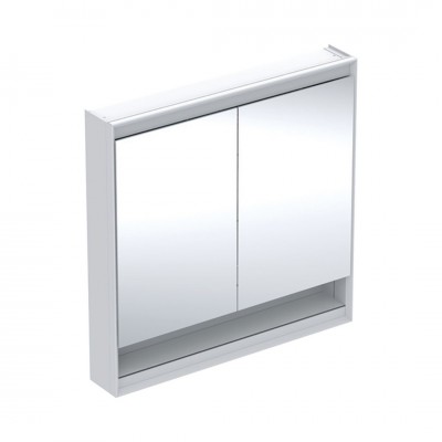 Geberit One ComfortLight szafka 90 cm z lustrem i wnęką 2 drzwi wisząca biała 505.833.00.2