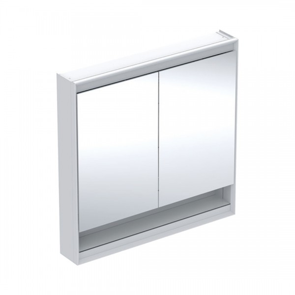 Geberit One ComfortLight szafka 90 cm z lustrem i wnęką 2 drzwi wisząca biała 505.833.00.2