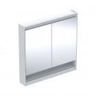 Geberit One ComfortLight szafka 90 cm z lustrem i wnęką 2 drzwi wisząca biała 505.833.00.2