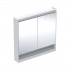 Geberit One ComfortLight szafka 90 cm z lustrem i wnęką 2 drzwi wisząca biała 505.833.00.2
