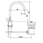 Kohlman Axis bateria umywalkowa stojąca wysoka 3-otworowa QB202N